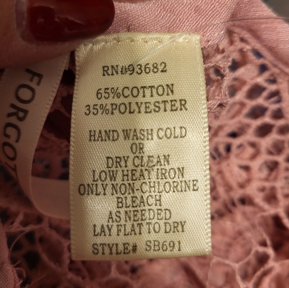 Forgotten Grace Small Top rose color NWT RN 93682 - Picture 6 of 11